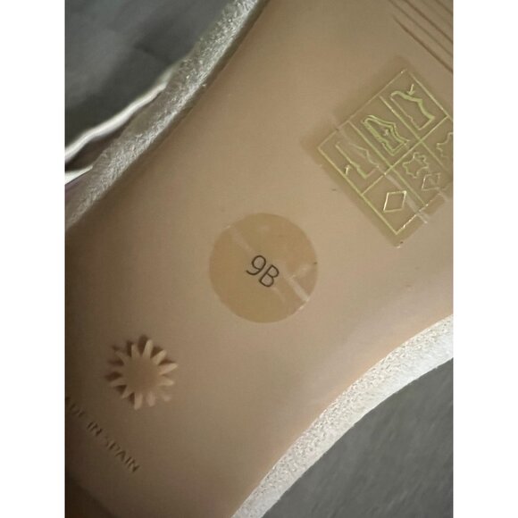 Stuart Weitzman Bling Embellished Suede Ballet Flats Beige Size 9 - Picture 8 of 9